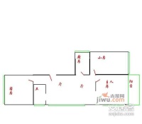 倚园大厦3室1厅1卫68㎡户型图