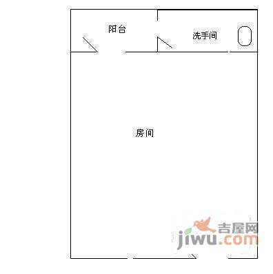 登良花园1室0厅1卫49㎡户型图