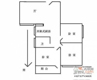 陶然居3室2厅1卫83㎡户型图