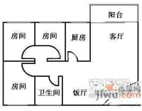 晶品居3室2厅1卫93㎡户型图