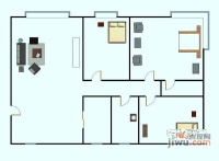 福满园3室2厅2卫98㎡户型图