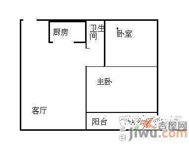 常盛花园2室2厅1卫79㎡户型图