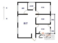 龙城新苑3室2厅1卫75㎡户型图