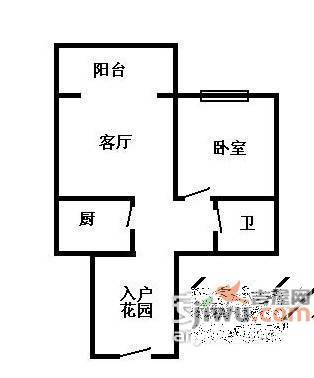 海滨假日2室1厅1卫33㎡户型图