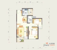 泰安花园2室2厅1卫58㎡户型图