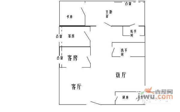 东江豪苑4室2厅2卫158㎡户型图