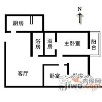 水晶之城三期3室2厅1卫102㎡户型图