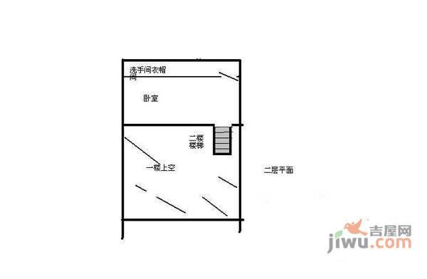 万科十七英里1室1厅1卫户型图