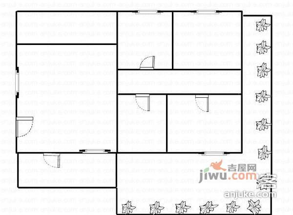 群贤花园3室1厅1卫户型图