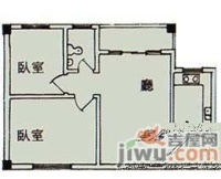 南新苑2室2厅1卫87㎡户型图