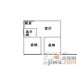 海涛花园2室1厅1卫50㎡户型图