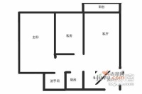 嘉福花园2室2厅1卫65㎡户型图
