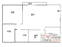 滨河新村3室2厅1卫88㎡户型图