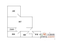 福田大厦3室2厅1卫110㎡户型图