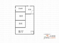 深意公寓1室1厅1卫45㎡户型图