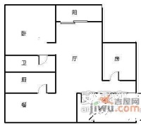 金燕园3室2厅1卫92㎡户型图