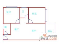 金燕园2室2厅1卫78㎡户型图