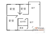 新时速嘉园3室2厅2卫90㎡户型图