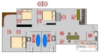 海丽大厦3室2厅2卫102㎡户型图