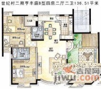 世纪村三期4室2厅2卫279㎡户型图