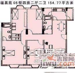 福昌苑4室2厅2卫户型图