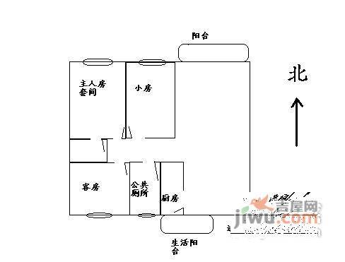 福昌苑3室2厅2卫120㎡户型图