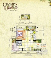 香榭峰景苑2室2厅1卫79㎡户型图