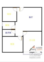 天地大厦3室1厅1卫94㎡户型图