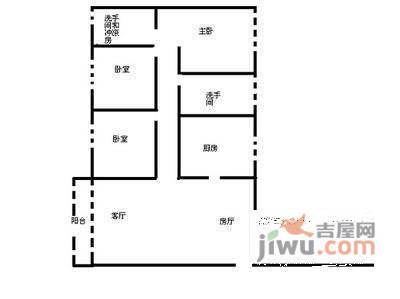 诗宁大厦3室2厅2卫100㎡户型图