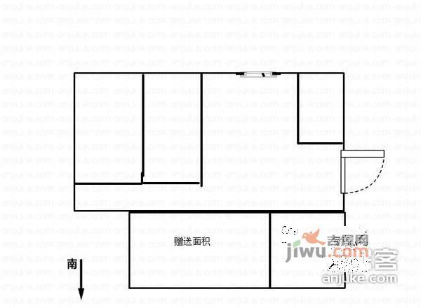 雷圳碧榕湾名苑1室1厅1卫40㎡户型图