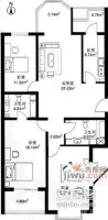 曦湾华府3室2厅2卫90㎡户型图