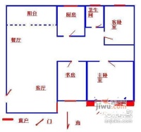 港莲一村3室2厅1卫86㎡户型图