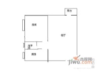 特力大厦1室1厅1卫户型图