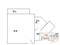前海金岸1室0厅1卫37㎡户型图