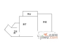 前海金岸1室1厅1卫36㎡户型图