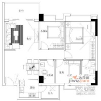 观峰阁3室2厅2卫户型图