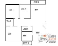 银泉花园3室2厅2卫106㎡户型图