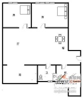 迷你新居2室2厅1卫36㎡户型图