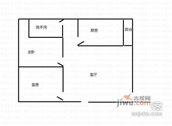 碧涛阁2室2厅1卫户型图