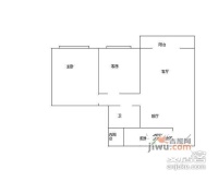 锦洲花园2室2厅1卫75㎡户型图