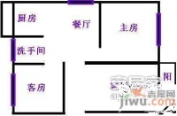 锦洲花园3室2厅1卫户型图