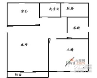 锦洲花园3室2厅2卫100㎡户型图
