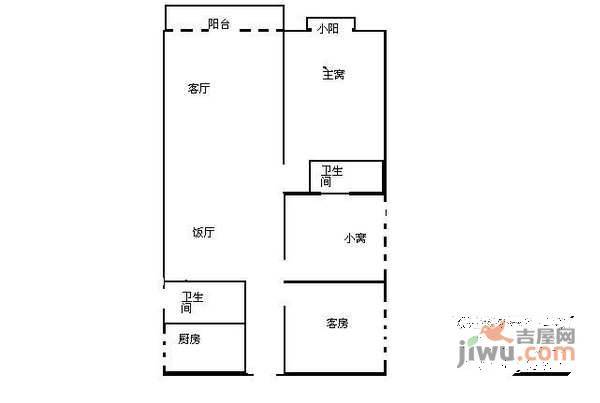 瀚海翠庭3室2厅2卫115㎡户型图