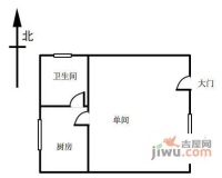 金銮国际公寓1室0厅1卫户型图