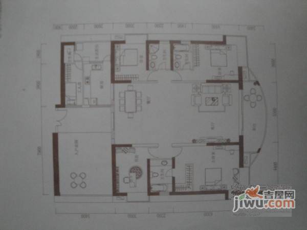 淘金山5室2厅2卫296㎡户型图