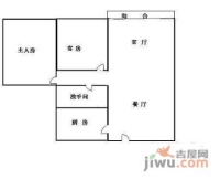 天朗风清2室2厅1卫88㎡户型图