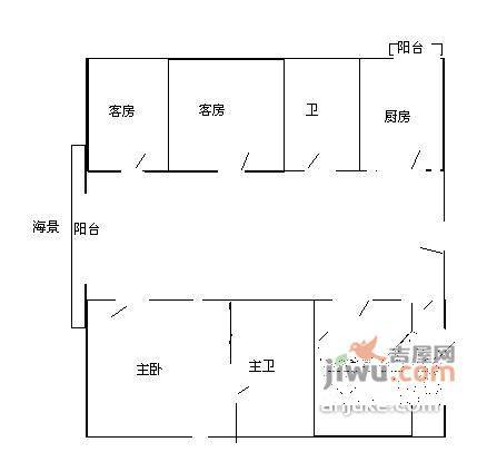 绿景蓝湾半岛5室2厅3卫198㎡户型图