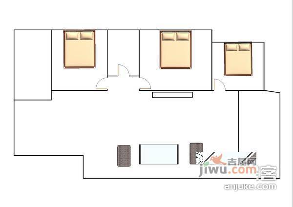 东埔海景花园二期3室2厅2卫120㎡户型图