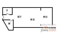 海世界1室0厅1卫50㎡户型图