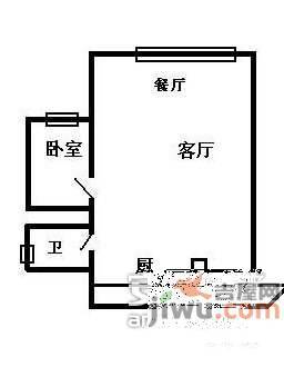 万科东海岸二期1室1厅1卫63㎡户型图